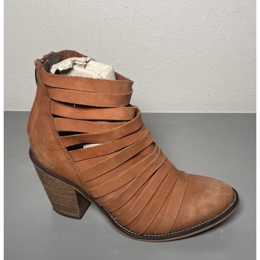 Free People Hybrid Strappy‎ Block Heel Womens Ankle Booties EU39 /US 8 Boots